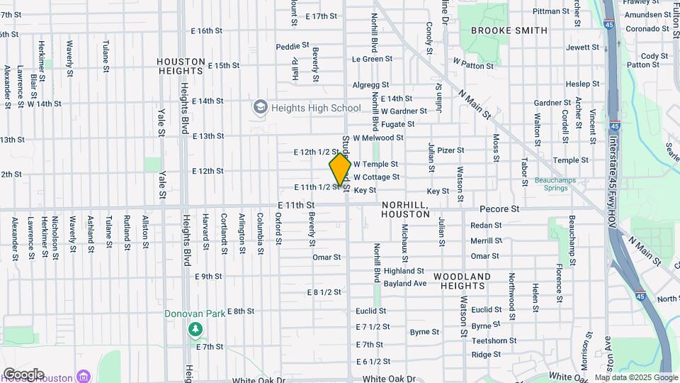 1111 Studewood St-Unit -1 Map and Location Details