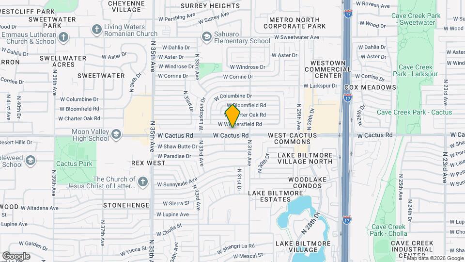 3136 W Cactus Rd Map and Location Details