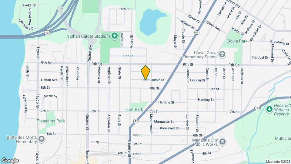 733 Lincoln St Map and Location Details