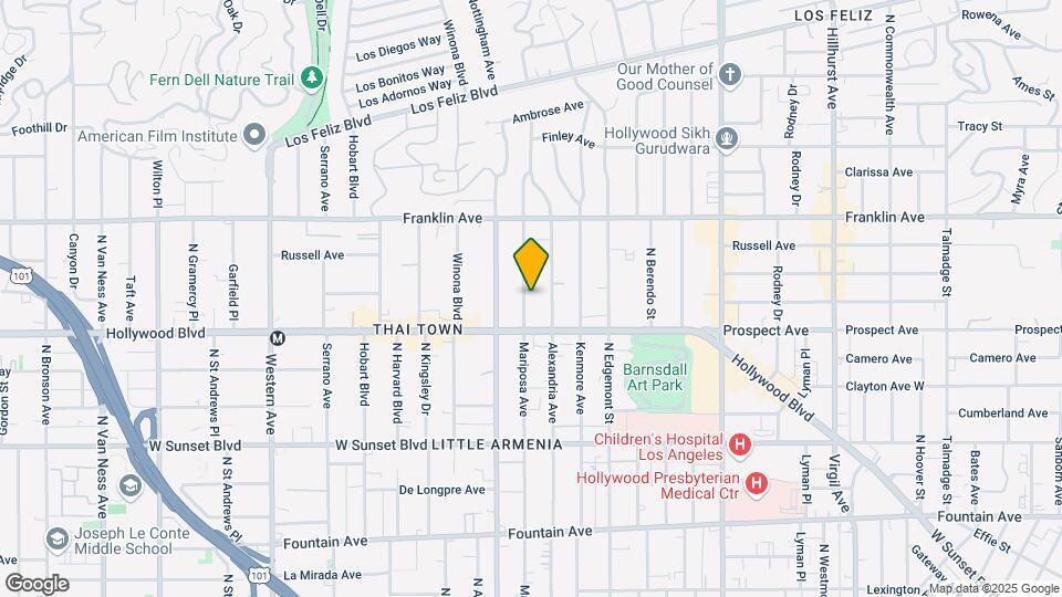 1732 N Mariposa Ave Map and Location Details