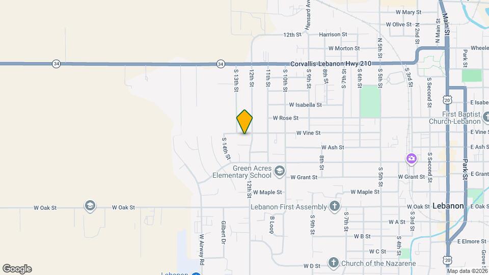 1140 W Vine St Map and Location Details