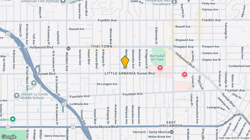 1511 N Mariposa Ave, Unit 5 Map and Location Details