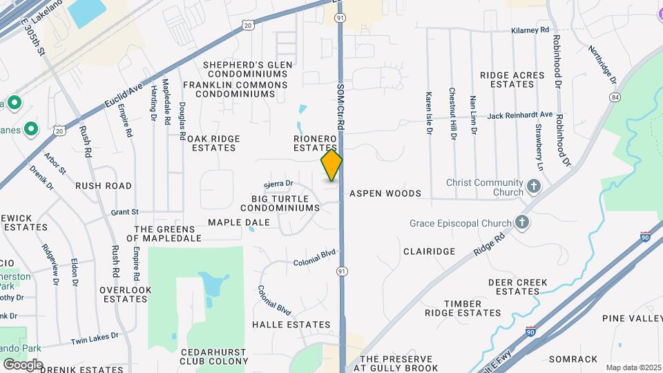 5458 SOM Center Road Map and Location Details