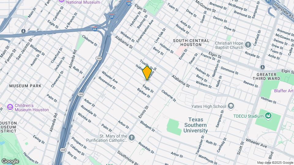 2802 Cleburne St Map and Location Details