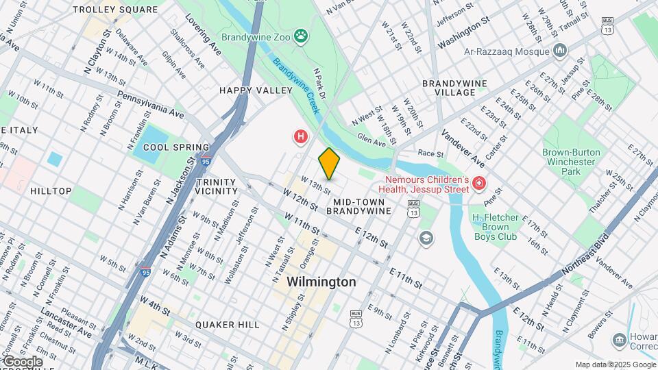 1308 Tatnall St Map and Location Details