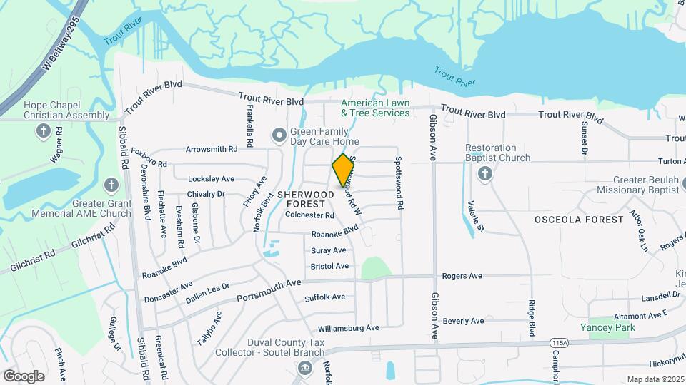 9612 Spottswood Rd W Map and Location Details