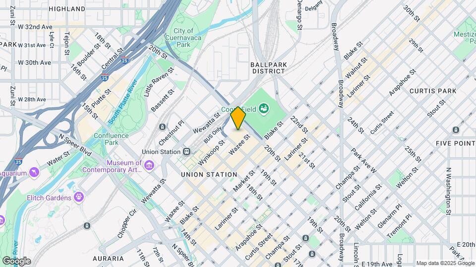 1901 Wazee St Map and Location Details