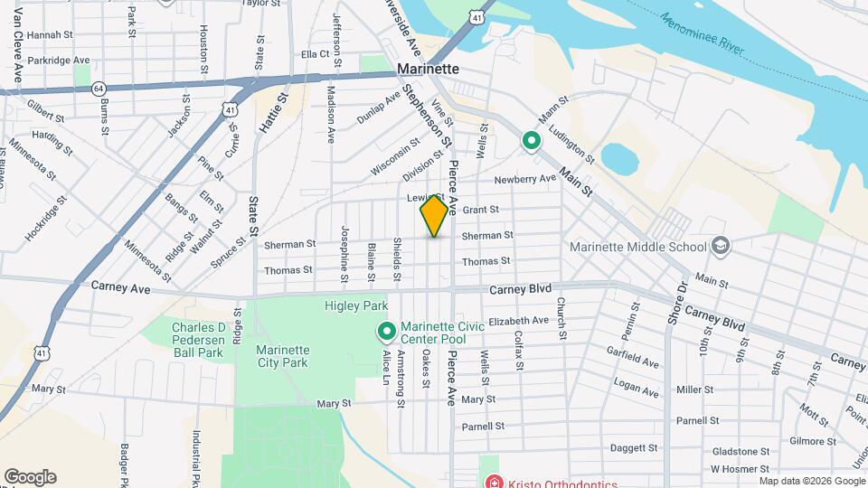 1102 Oakes St Map and Location Details