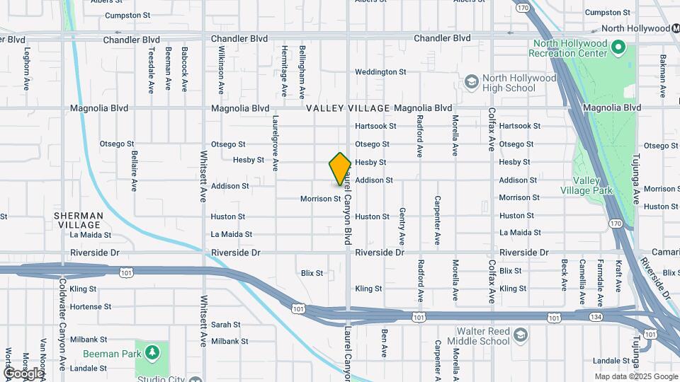 4943 Laurel Canyon Blvd Map and Location Details