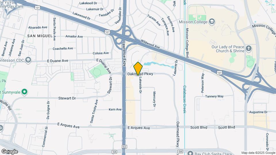 1222 Oakmead Pkwy Map and Location Details