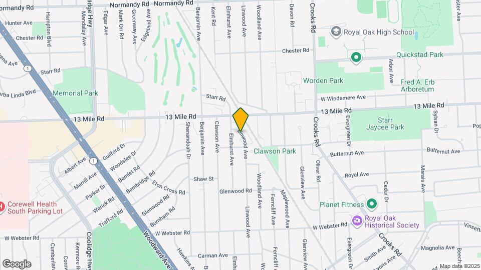 2525 W 13 Mile Rd Map and Location Details