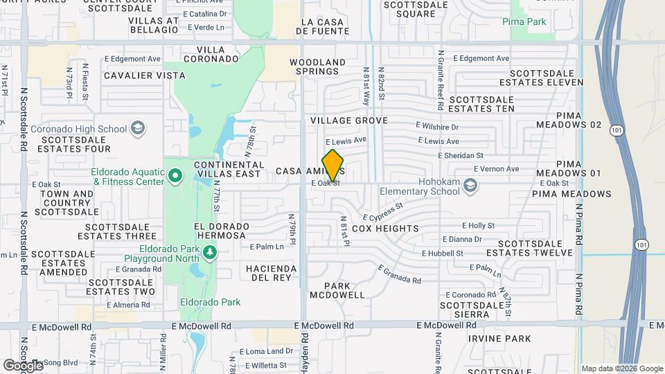 8037 E Oak St Map and Location Details