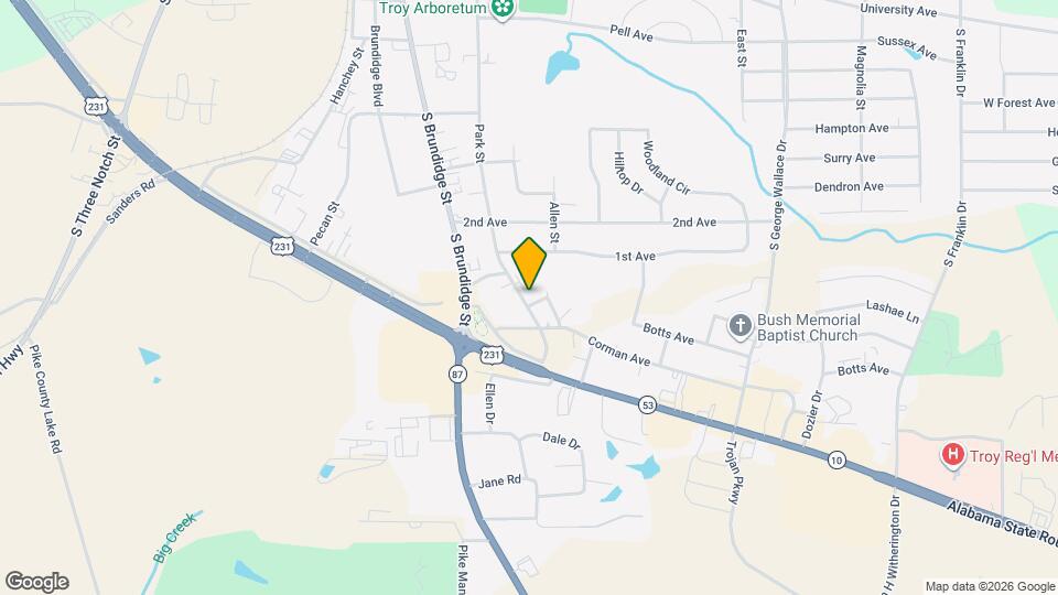 1406 Park St Map and Location Details