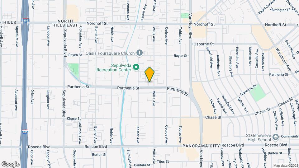 14811 Parthenia St Map and Location Details