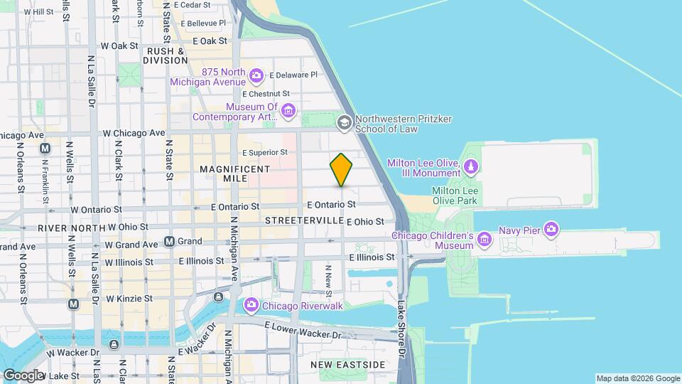 400 E Erie St Map and Location Details