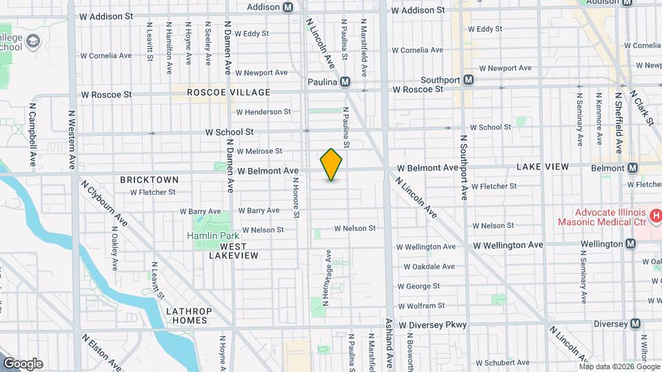 1722 W Fletcher St, Unit J06P Map and Location Details