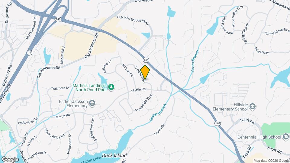 444 N Pond Trail Map and Location Details