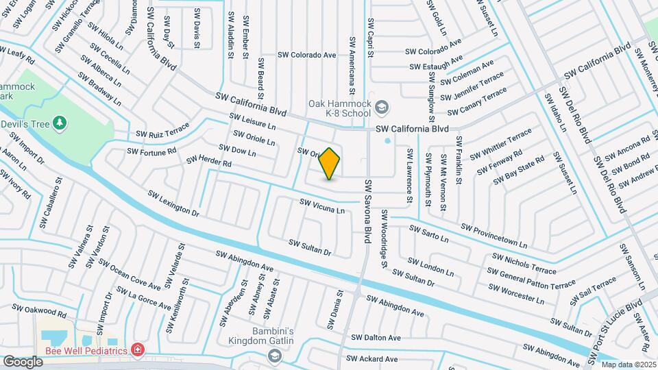 1355 SW Granville Ave Mapa y Detalles de la Ubicación