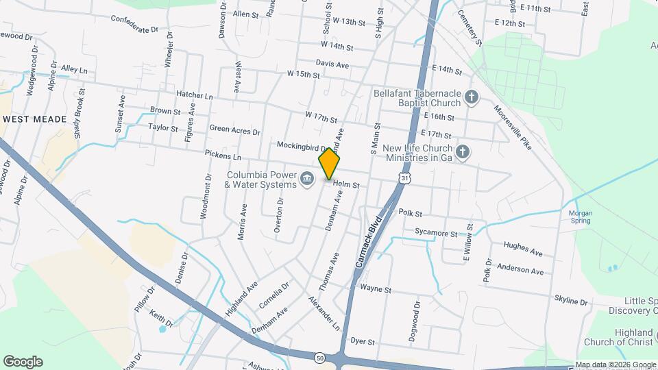 2001 Highland Ave Map and Location Details