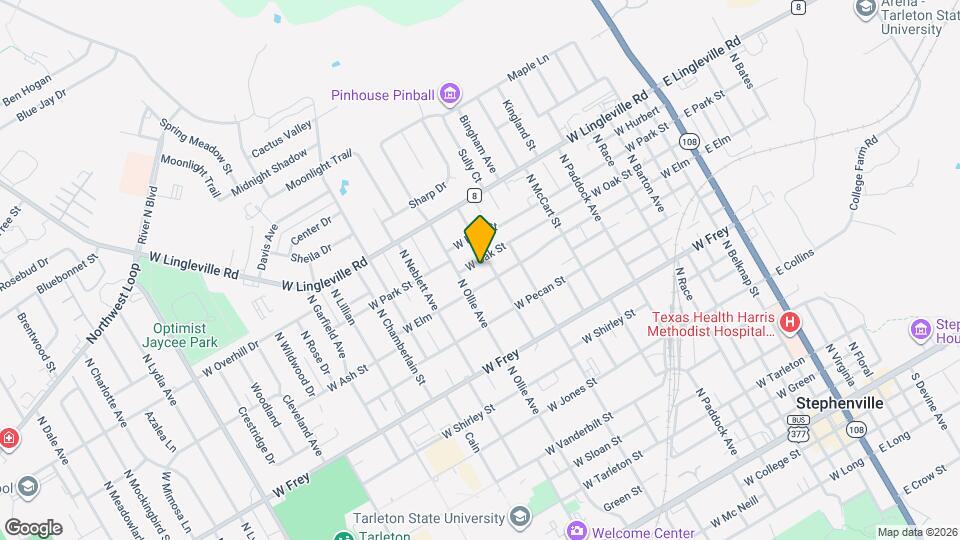 1080 W Oak St Map and Location Details