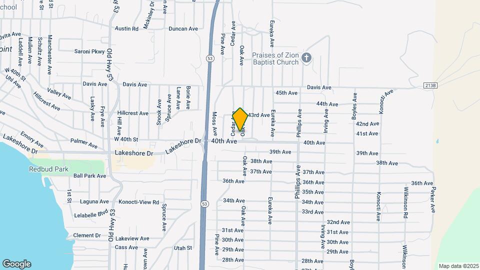 4455 Oak Ave Map and Location Details