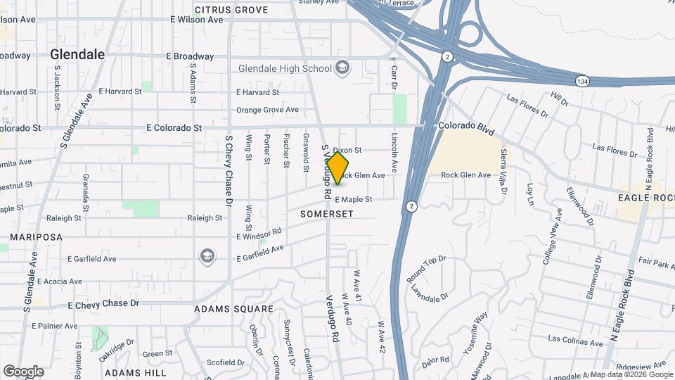 Verdugo Apartments Map and Location Details