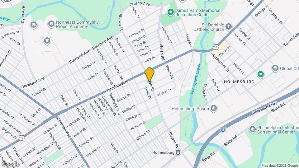 4138 Rhawn St Map and Location Details