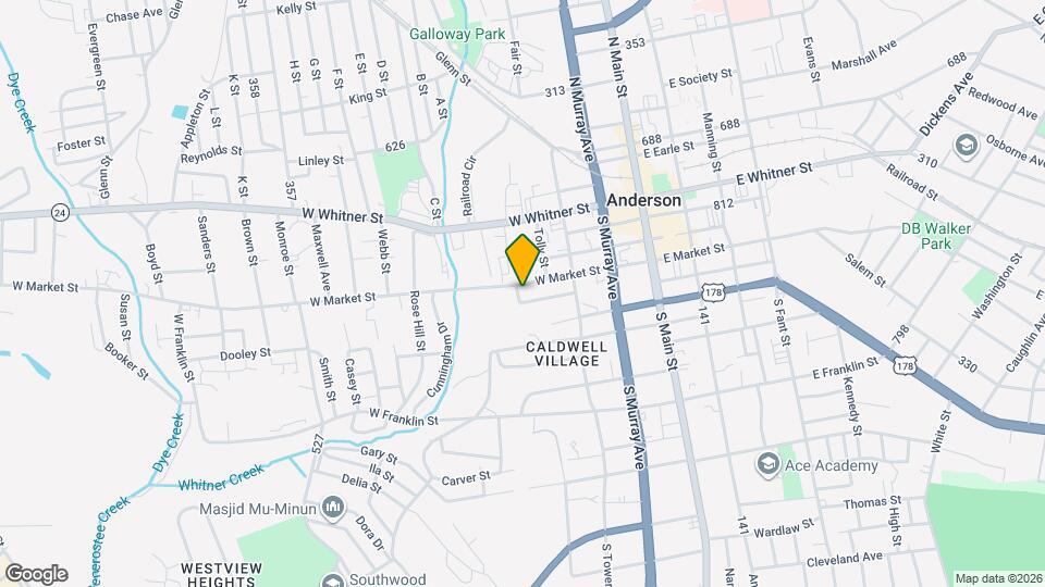 413 W Market St Map and Location Details