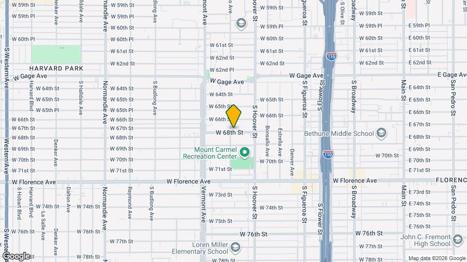 855 W 68th St Map and Location Details