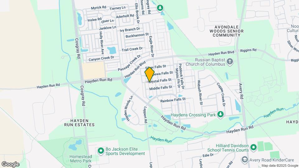 5637 Crystal Falls St, Unit Falls at Hayden Run Map and Location Details