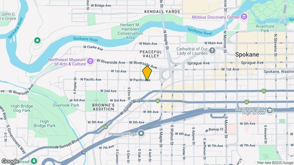 1707 W Pacific Ave Map and Location Details