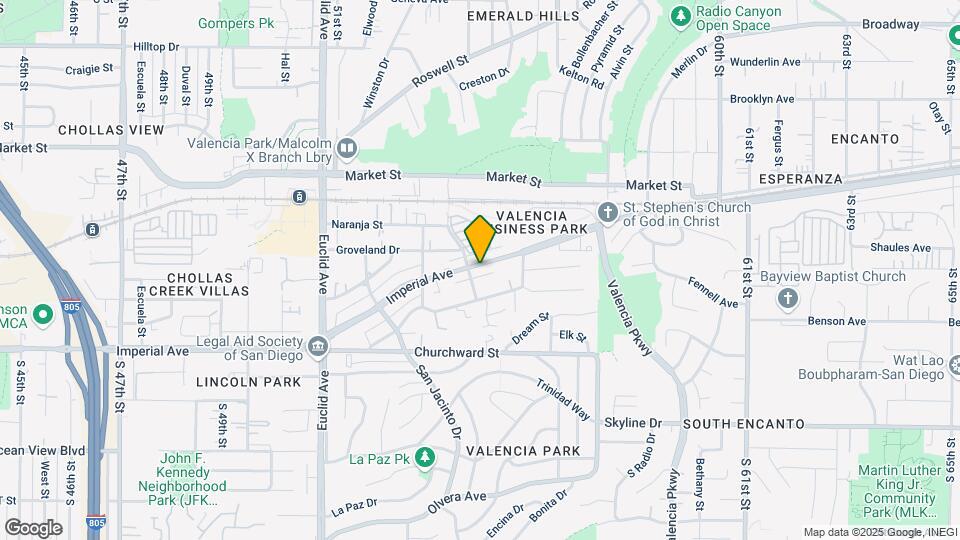 5415 Imperial Ave Map and Location Details