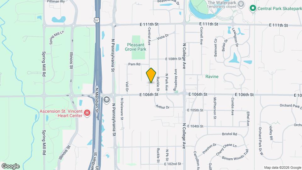 10633 Central Ave Map and Location Details