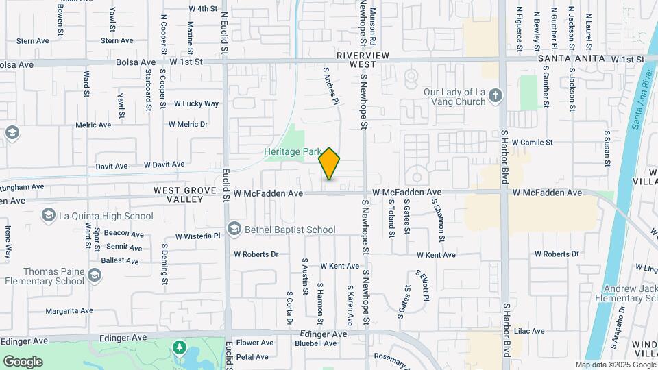 4621 W McFadden Ave Map and Location Details