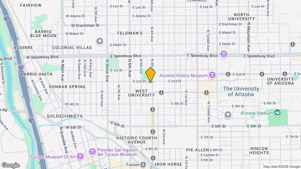 833 N 4th Ave Map and Location Details