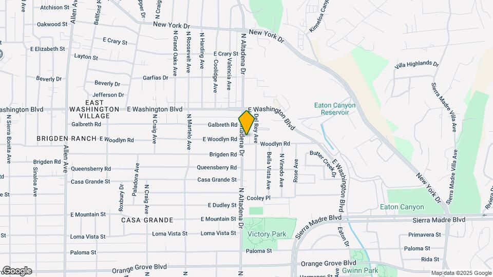 1210 N Altadena Dr Mapa y Detalles de la Ubicación