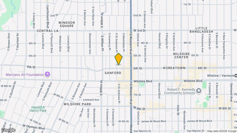 550 S St Andrews Pl Map and Location Details