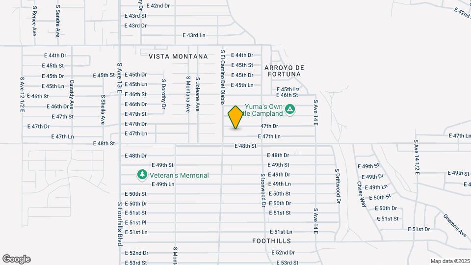 13572 E 47th Ln Map and Location Details
