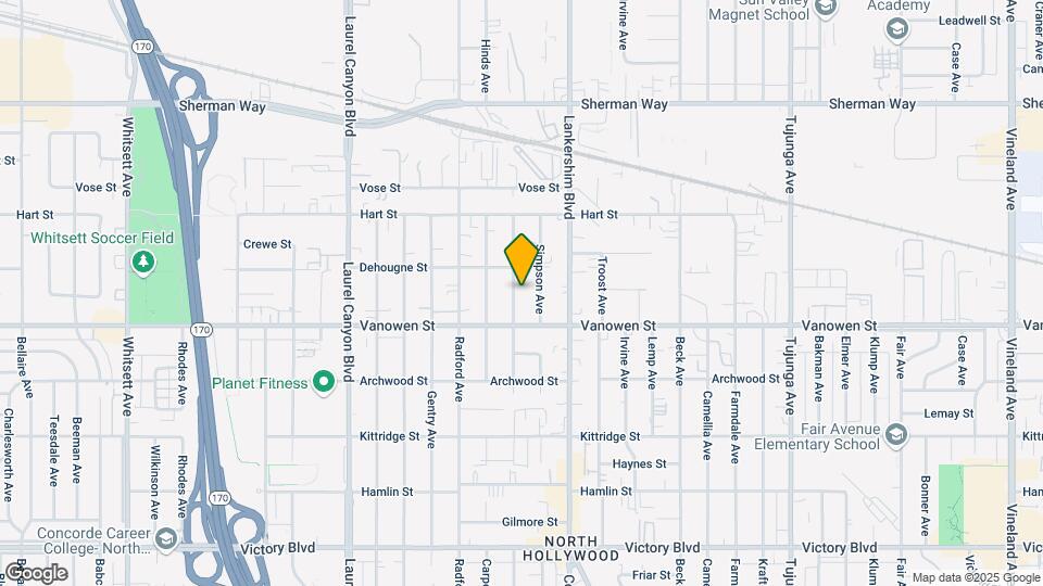 6838 Morella Ave Map and Location Details