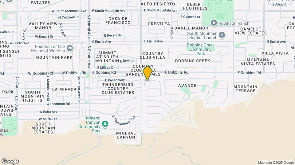 9229 S Las Lomitas Pl Map and Location Details