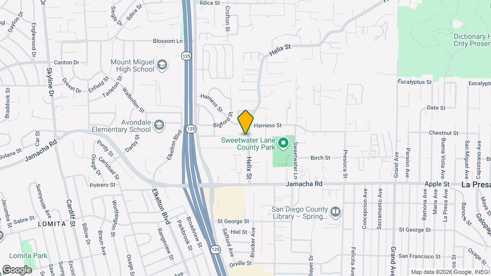 1380 Helix St Map and Location Details