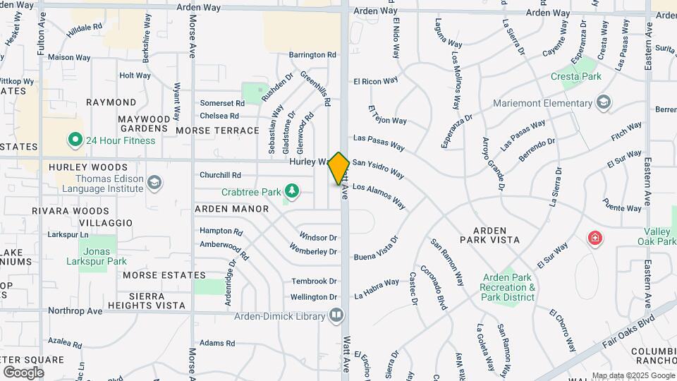 1201 Watt Ave Map and Location Details