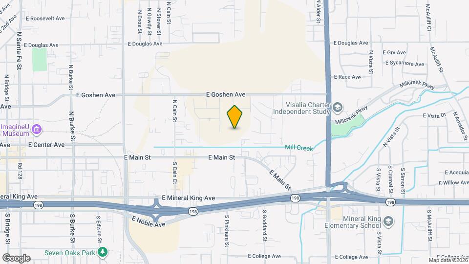 2142 E Oak Ave Map and Location Details