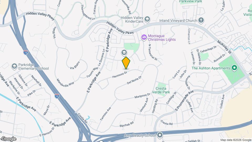 1421 Hermosa Dr Map and Location Details