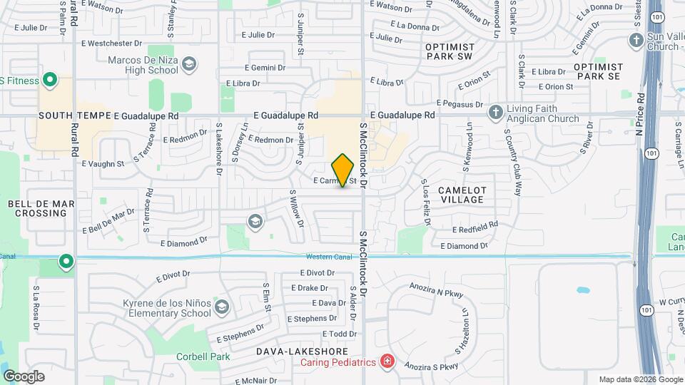 1704 E Bell De Mar Dr Map and Location Details