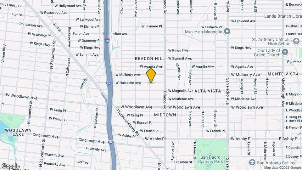 944 W Huisache Ave, Unit 1 Map and Location Details