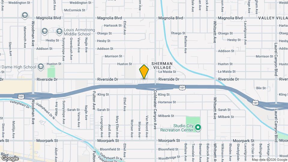 12944 Riverside Dr, Unit 12946 Riverside Mapa y Detalles de la Ubicación