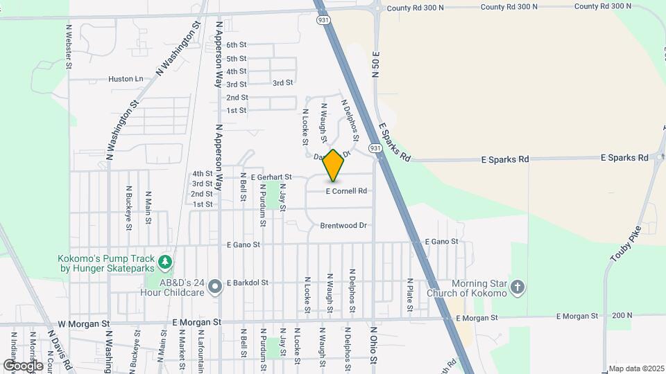 1004 E Cornell Rd Map and Location Details