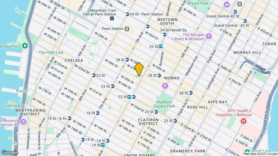 105 west 26th st Mapa y Detalles de la Ubicación
