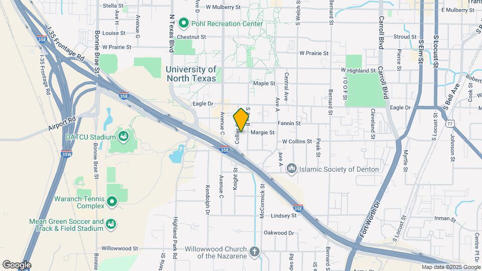 1101 Collier St Map and Location Details